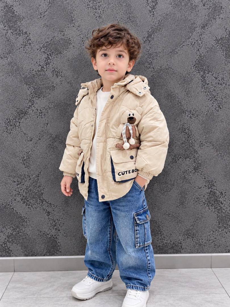 مدل دوم کاپشن وارداتی بچگانه با رویه سیلیکونی و داخل الیاف